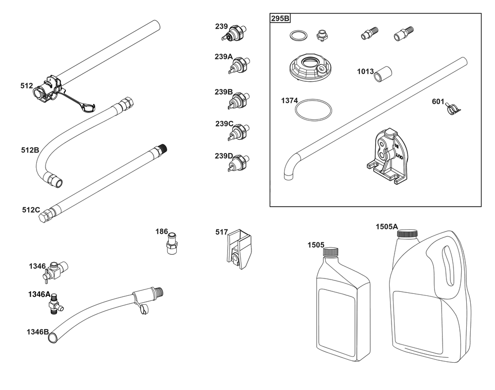 Lubrication Diagram and Parts List for 40,44&49  Briggs and Stratton Engine